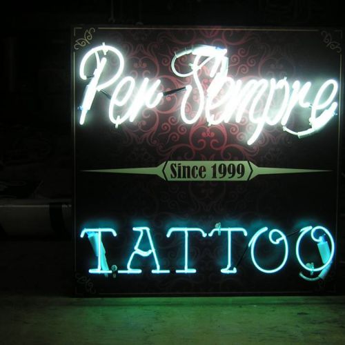 insegne torino filo neon per sempre tattoo