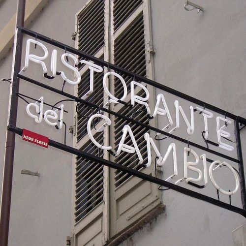 insegne torino filo neon ristorante del cambio